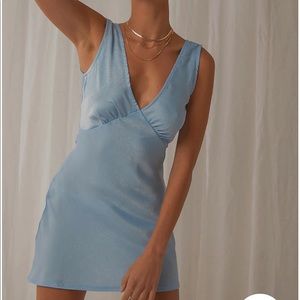 Pepper Mayo blue slip dress